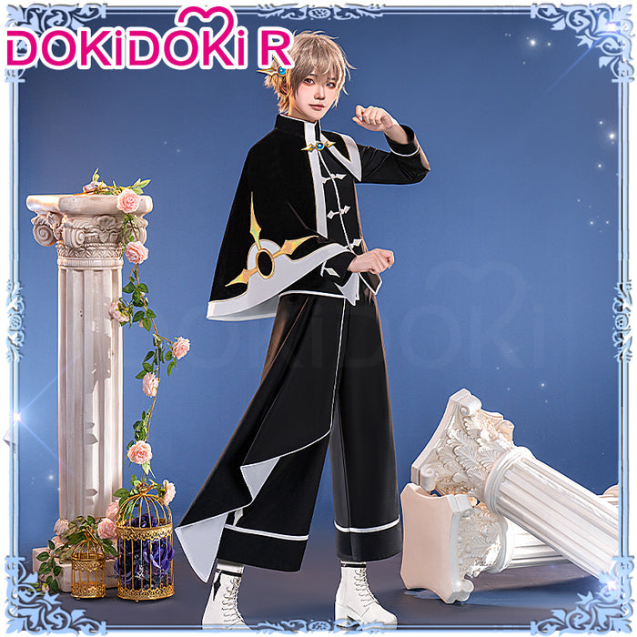 【In Stock】DokiDoki-R Anime Card Captor Sakura Cosplay Syaoran Li Costume Black And White Suit