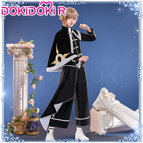 【In Stock】DokiDoki-R Anime Card Captor Sakura Cosplay Syaoran Li Costume Black And White Suit