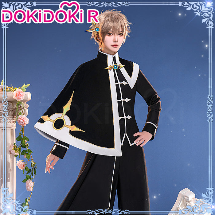 【In Stock】DokiDoki-R Anime Card Captor Sakura Cosplay Syaoran Li Costume Black And White Suit