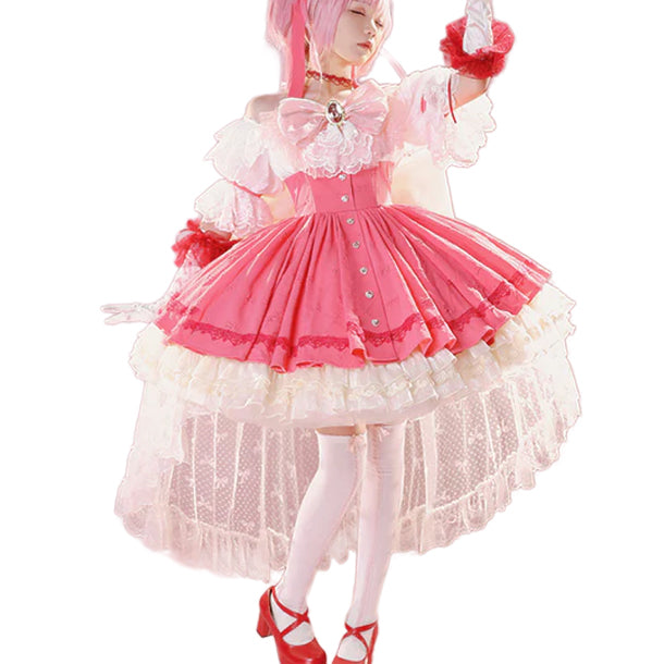 【IN STOCK】DokiDoki-R Anime Cosplay Walpurgisnacht Rising Costume Pink Dress