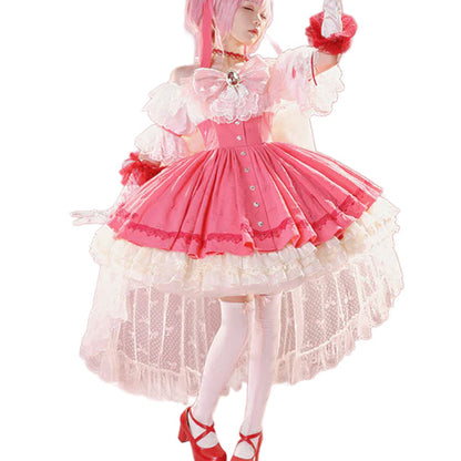 【IN STOCK】DokiDoki-R Anime Cosplay Walpurgisnacht Rising Costume Pink Dress