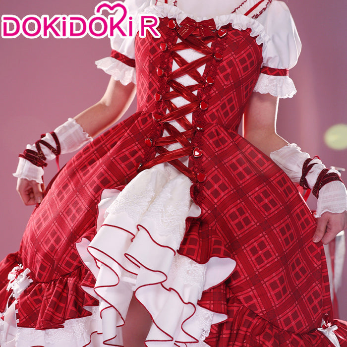 【In Stock】DokiDoki-R Anime Shugo Chara Cosplay Hinamori Amu Costume Dress