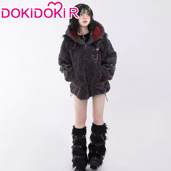 【IN STOCK】DokiDoki-R Game Genshin Impact Cosplay Fontaine Wriothesley Costume Furry Coat Doujin Casual Wear