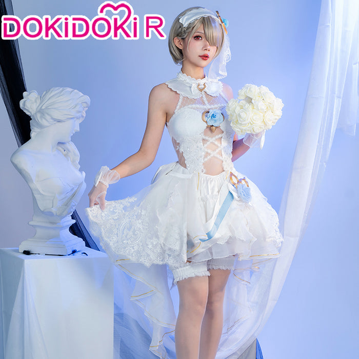 【In Stock】DokiDoki-R Game Honkai Impact 3 Cosplay Rita Vow of Roses Costume Wedding Dress