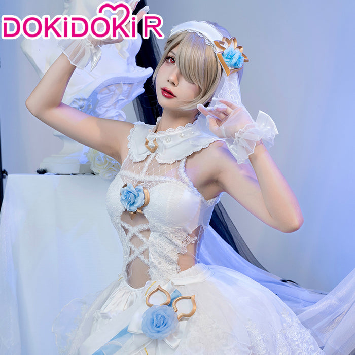 【In Stock】DokiDoki-R Game Honkai Impact 3 Cosplay Rita Vow of Roses Costume Wedding Dress