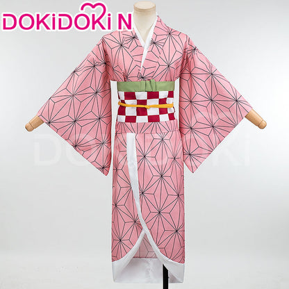【In Stock】【Size S-2XL】DokiDoki-N Anime Cosplay Costume Women Pink Kimono Black Coat Halloween