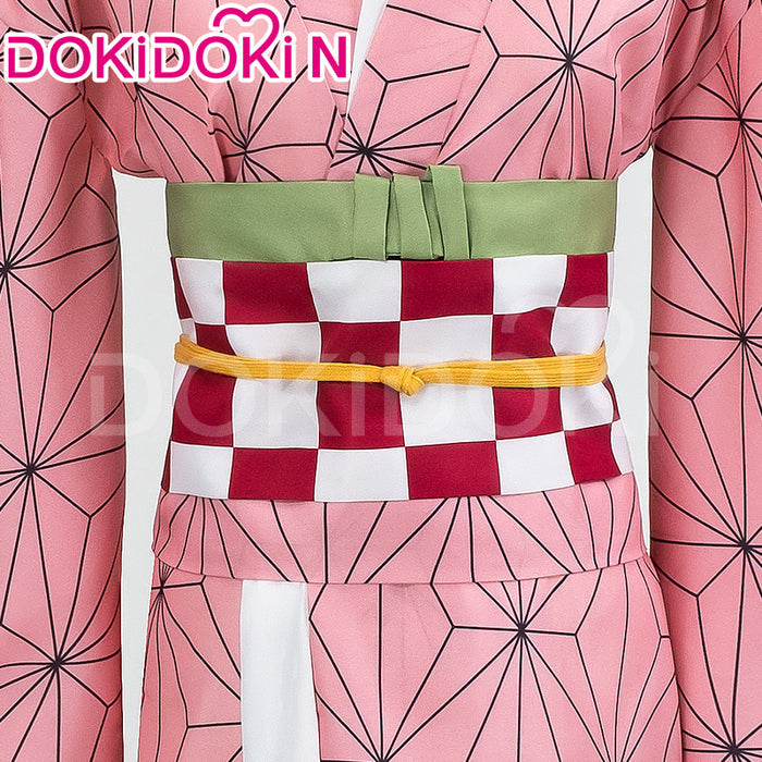 【In Stock】【Size S-2XL】DokiDoki-N Anime Cosplay Costume Women Pink Kimono Black Coat Halloween