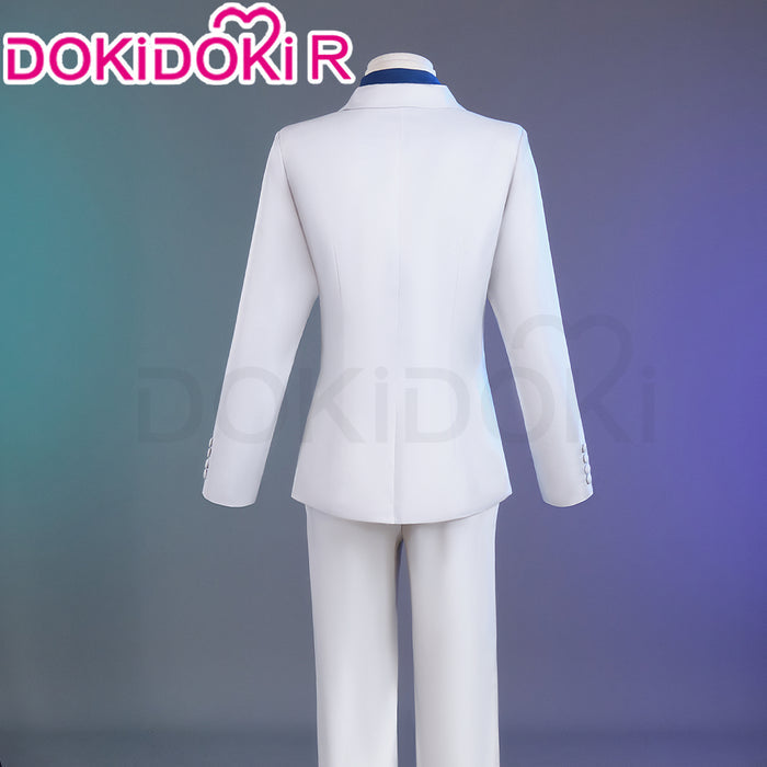 【In Stock】【Size S-2XL】Dokidoki-R Anime Cosplay Costume White Suit Blue Shirt Male