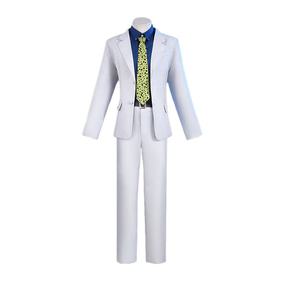 【In Stock】【Size S-2XL】Dokidoki-R Anime Cosplay Costume White Suit Blue Shirt Male