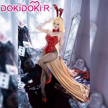 【IN STOCK】【Size S-2XL】DokiDoki-R Anime Cosplay Red / Black Costume Sexy Bunny Girl