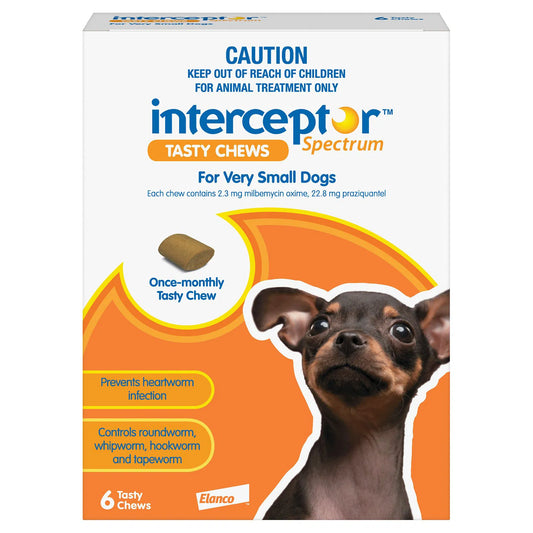 Interceptor Spectrum - Tasty Chews For Very Small Dogs Up To 4Kg (Brown)