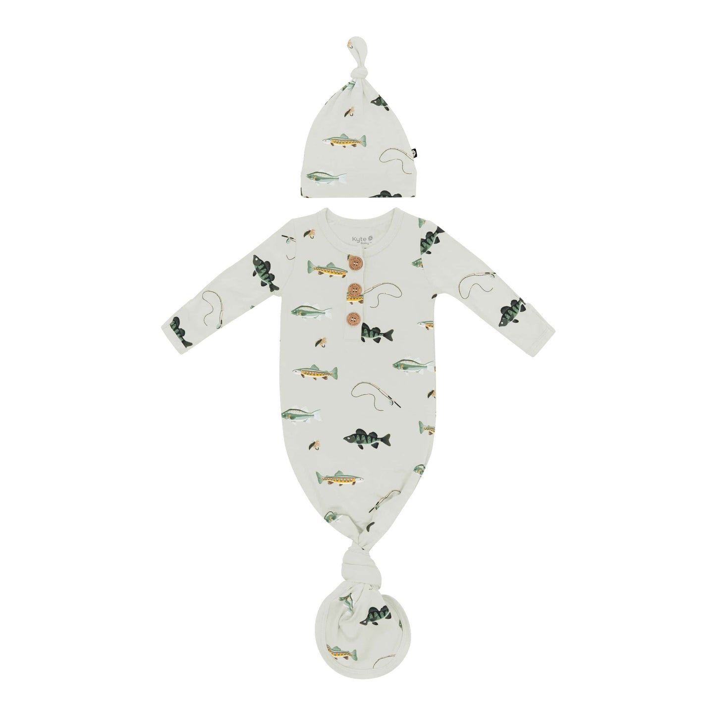 Knotted Gown with Hat Set in Fishing