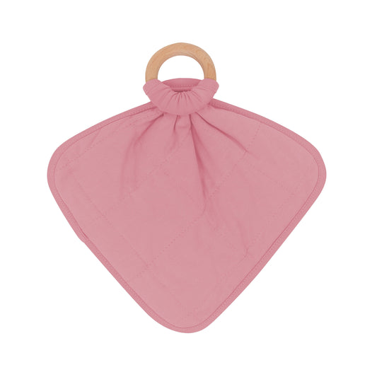 Lovey in Apple Blossom with Removable Wooden Teething Ring