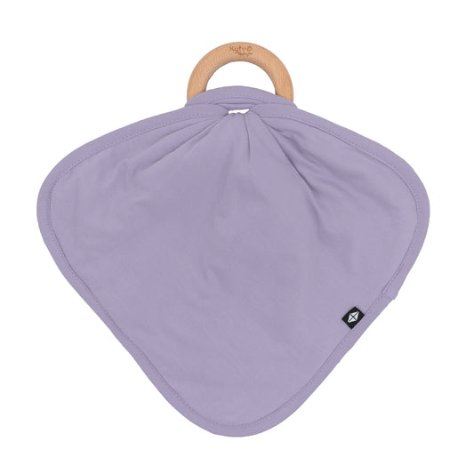 Lovey in Taro with Removable Wooden Teething Ring