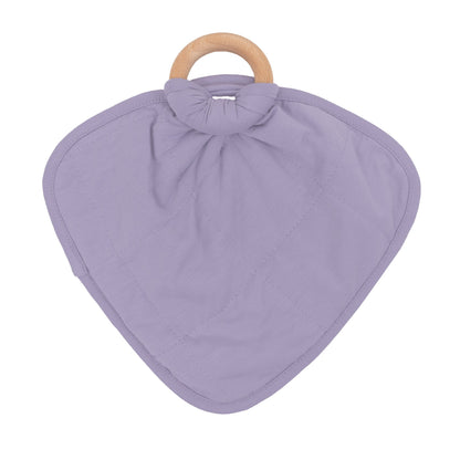 Lovey in Taro with Removable Wooden Teething Ring