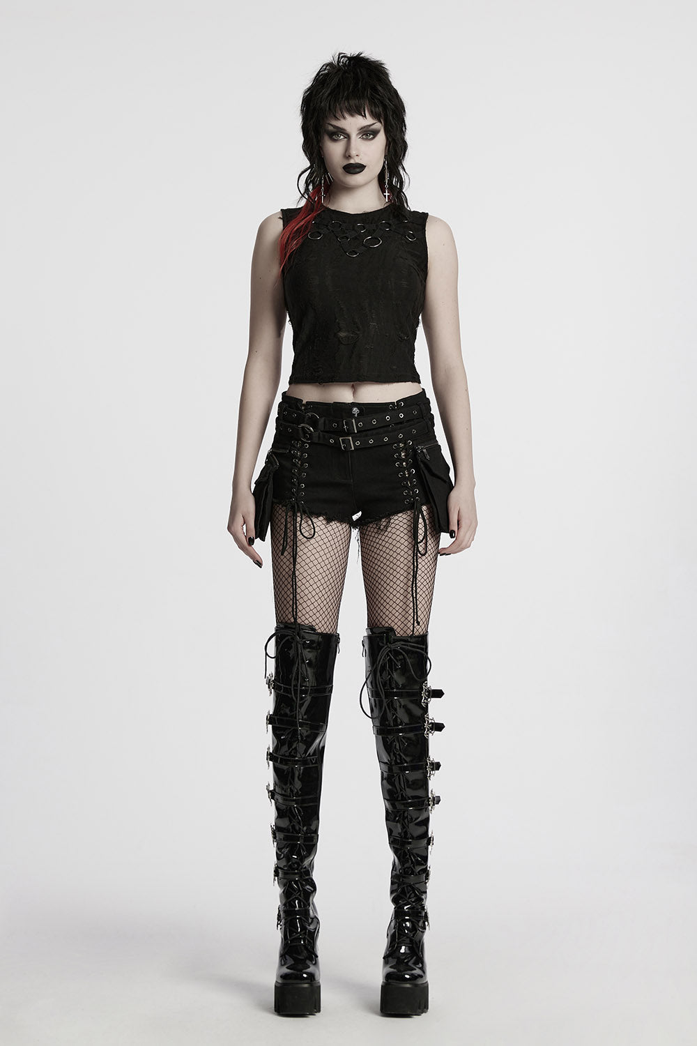 Bløødmetal Lace-Up Shorts with Holster Bag