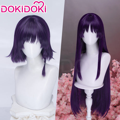 【Long Ver Ready For Ship】DokiDoki Anime Hell's Paradise: Jigokuraku Cosplay Aza Toma Wig Long Straight Purple Hair
