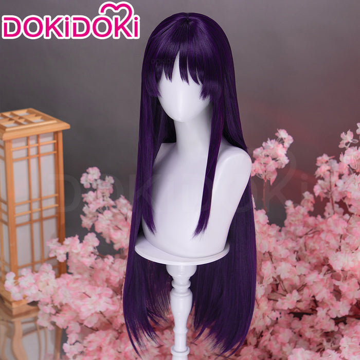 【Long Ver Ready For Ship】DokiDoki Anime Hell's Paradise: Jigokuraku Cosplay Aza Toma Wig Long Straight Purple Hair