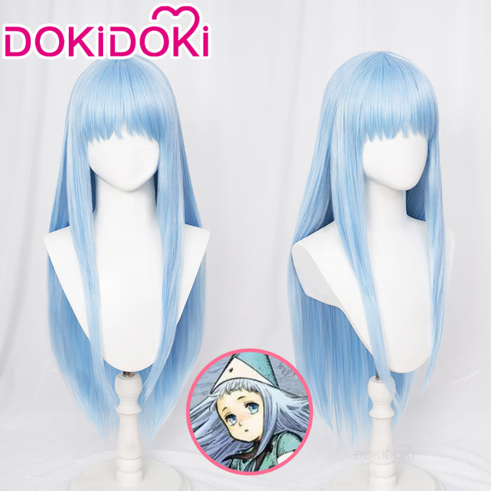 【Manga Ver Ready For Ship】DokiDoki Manga Anime Witch Hat Atelier Cosplay Richeh Wig Long Straight Blue Hair