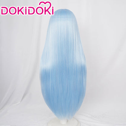 【Manga Ver Ready For Ship】DokiDoki Manga Anime Witch Hat Atelier Cosplay Richeh Wig Long Straight Blue Hair