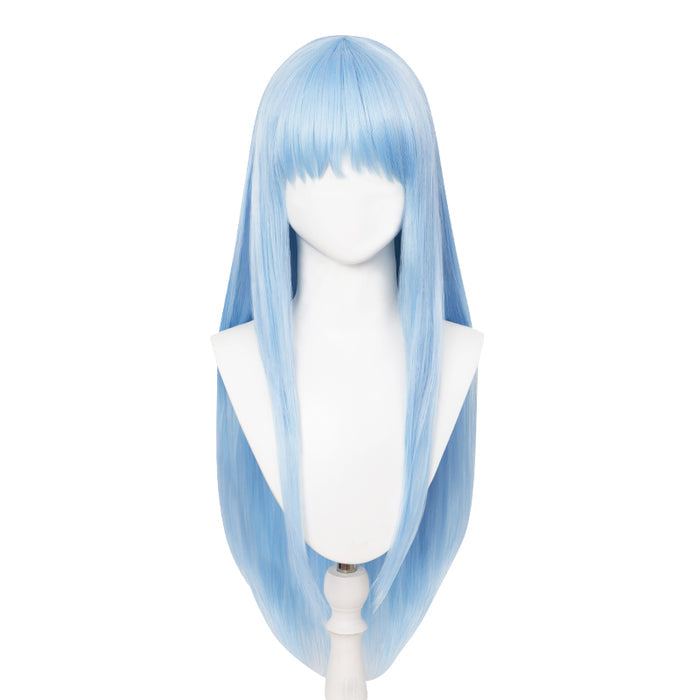 【Manga Ver Ready For Ship】DokiDoki Manga Anime Witch Hat Atelier Cosplay Richeh Wig Long Straight Blue Hair