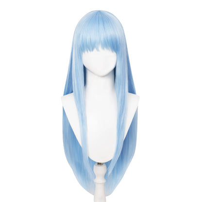 【Manga Ver Ready For Ship】DokiDoki Manga Anime Witch Hat Atelier Cosplay Richeh Wig Long Straight Blue Hair