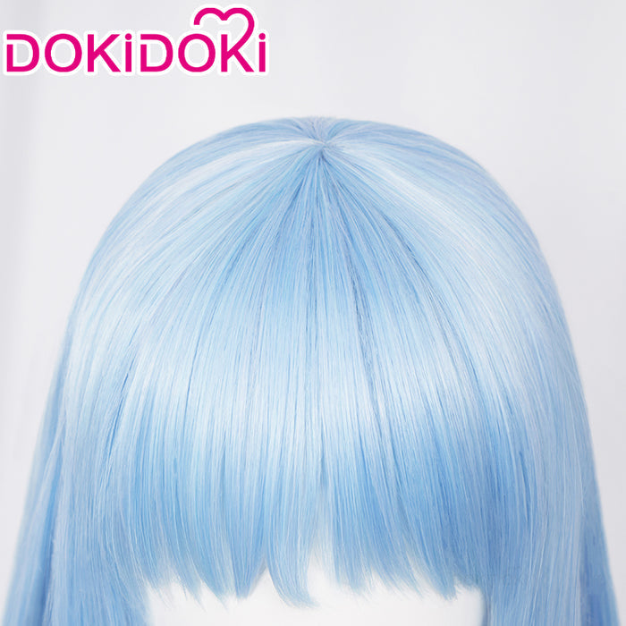 【Manga Ver Ready For Ship】DokiDoki Manga Anime Witch Hat Atelier Cosplay Richeh Wig Long Straight Blue Hair