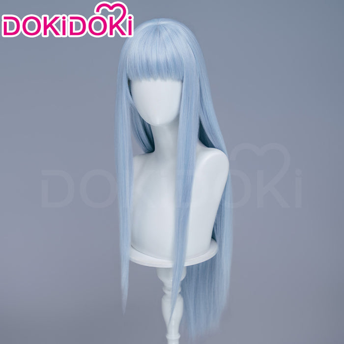 【Manga Ver Ready For Ship】DokiDoki Manga Anime Witch Hat Atelier Cosplay Richeh Wig Long Straight Blue Hair