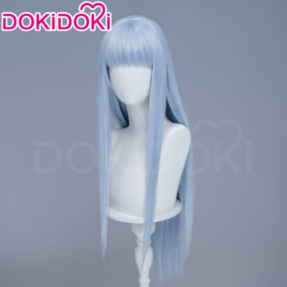 【Manga Ver Ready For Ship】DokiDoki Manga Anime Witch Hat Atelier Cosplay Richeh Wig Long Straight Blue Hair