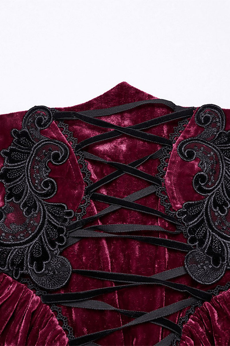 Cabernet Sauvignon Velvet Skirt [Wine Red]