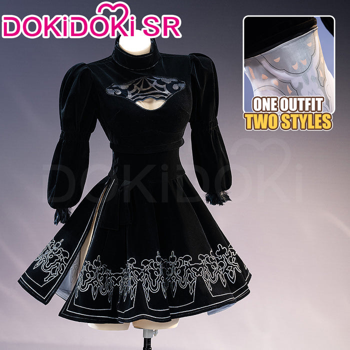 【Partial Ready For Ship】【2 STYLES】【Size S-3XL】DokiDoki-SR Game Cosplay White / Black Dress Costume