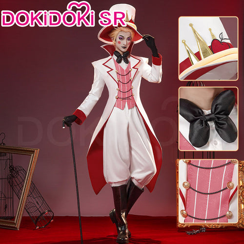 【 Partial Ready For Ship】【Size S-3XL】DokiDoki-SR Anime Hell Hotel Cosplay Costume / Hat White Suit White Halloween