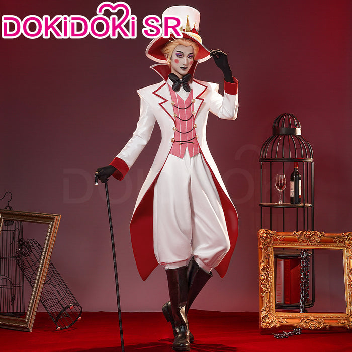 【 Partial Ready For Ship】【Size S-3XL】DokiDoki-SR Anime Hell Hotel Cosplay Costume / Hat White Suit White Halloween