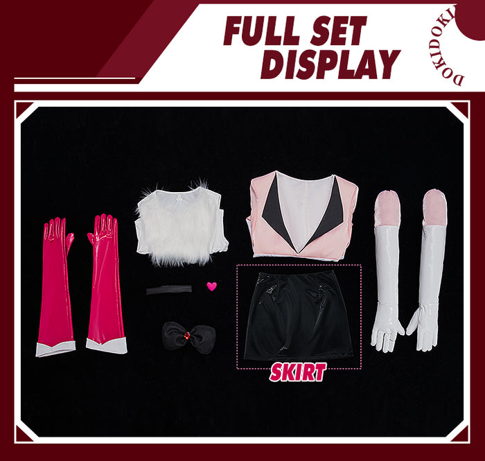 【Partial Ready For Ship】【Size S-3XL】DokiDoki-SR Anime Hell Hotel Cosplay Costume Pink White Halloween
