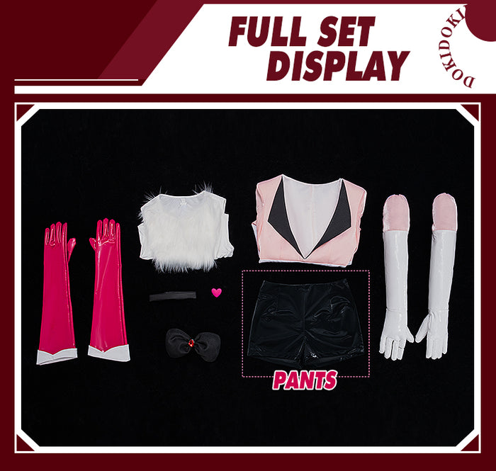 【Partial Ready For Ship】【Size S-3XL】DokiDoki-SR Anime Hell Hotel Cosplay Costume Pink White Halloween