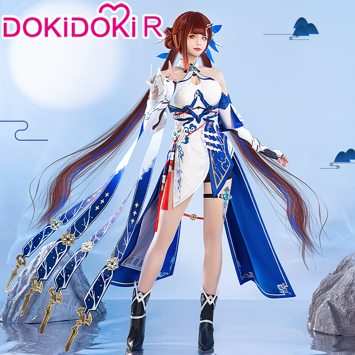 【Partial Size Ready For Ship】【In Stock】DokiDoki-R Game Honkai Impact 3 Li Sushang Cosplay  Costume / Wig / Shoes Cover Lisushang