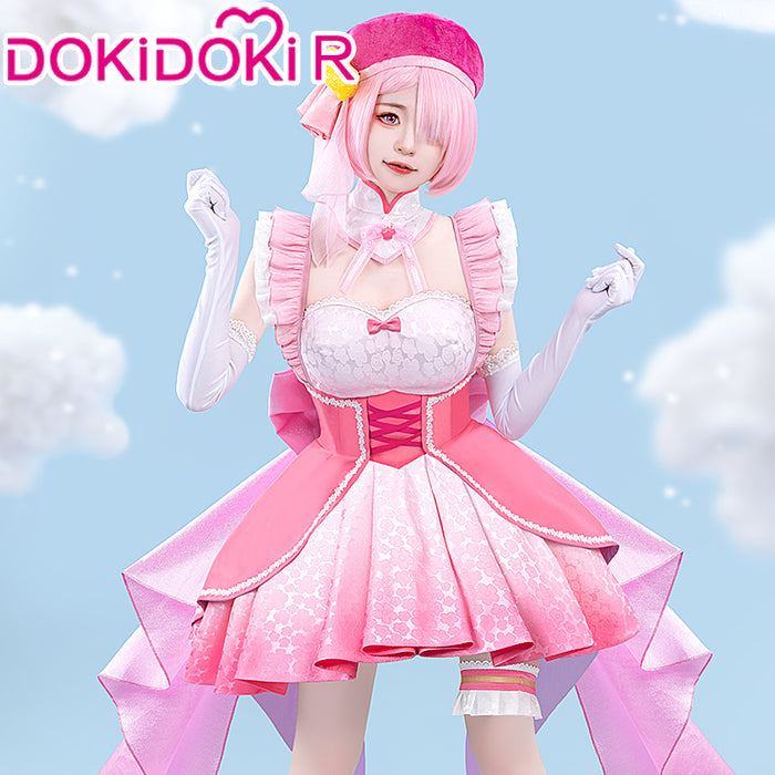 【Partial Size Ready For Ship】【In Stock】【Last Batch】DokiDoki-R Anime Cosplay Blue Pink Costume Magical Girl