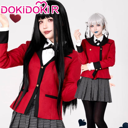 【Partially Ready For Ship】DokiDoki-R Anime Kakegurui Cosplay Jabami Yumeko / Momobami Kirari Costume Uniform