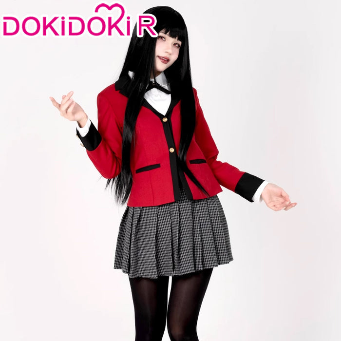 【Partially Ready For Ship】DokiDoki-R Anime Kakegurui Cosplay Jabami Yumeko / Momobami Kirari Costume Uniform