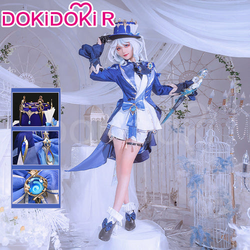 【Partially Ready For Ship】DokiDoki-R Game Genshin Impact Furina Costume Dress Focalors Fontaine Halloween