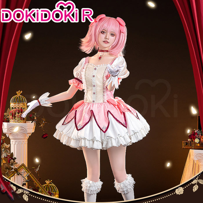 【Partially Ready For Ship】【Size S-2XL】DokiDoki-R Anime Cosplay Costume Battle Suit Pink White Halloween