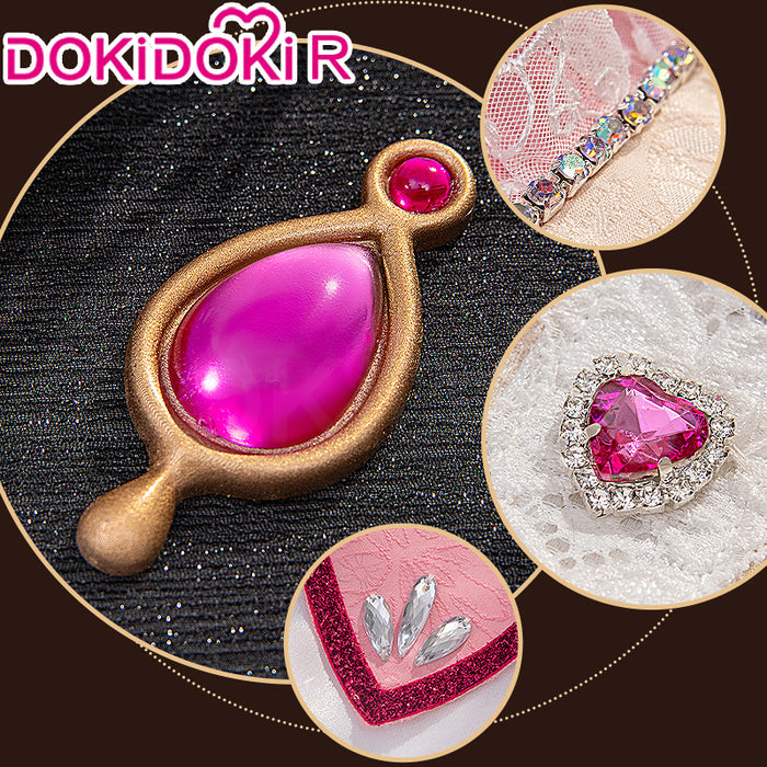 【Partially Ready For Ship】【Size S-2XL】DokiDoki-R Anime Cosplay Costume Battle Suit Pink White Halloween