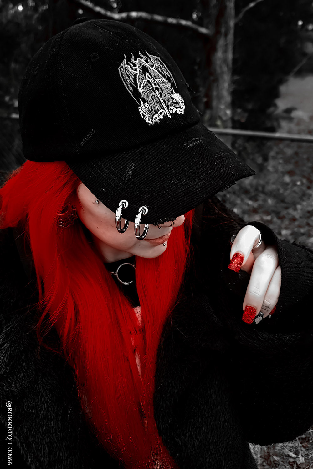 Angel of Death Pierced Baseball Cap