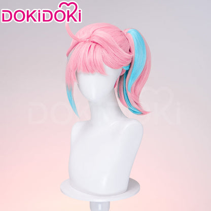 【Pink Ver Ready For Ship】DokiDoki Game Cosplay Girl Group ANTIFRAGILE Wig Short Blue Pink Yellow Hair Rainy Day