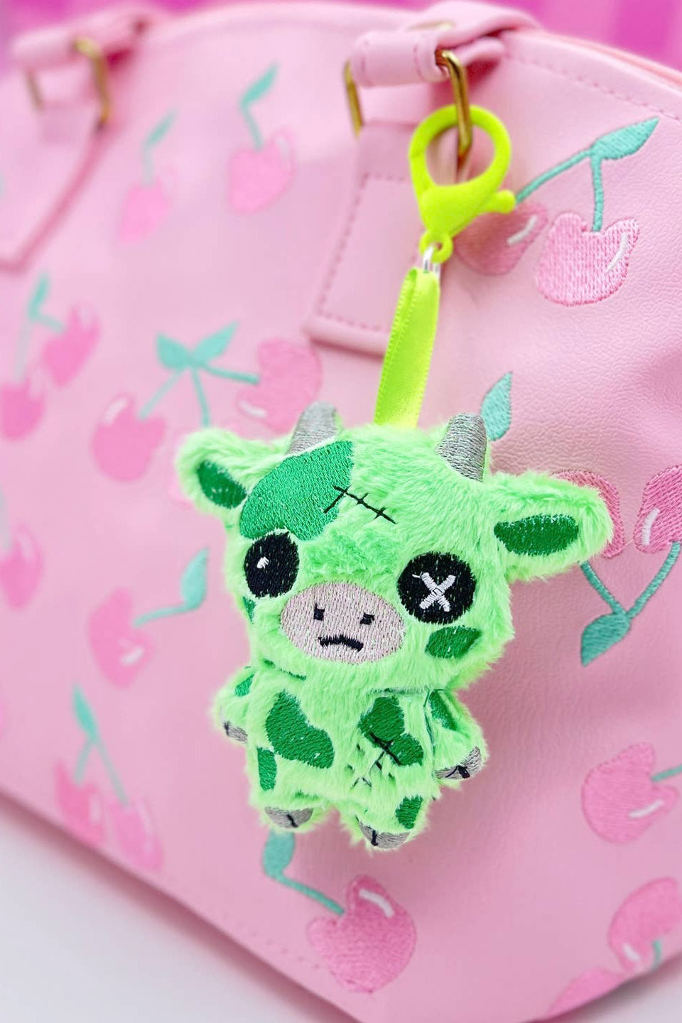 Chibi Zombie Cow Cute Bag Charm Keychain Plushie