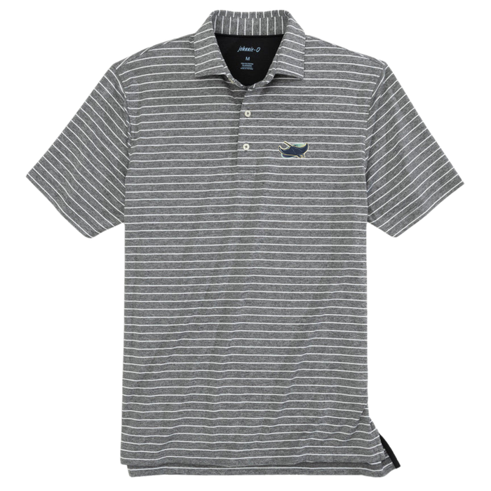 Rays Men's Johnnie-O Gray Striped Alt Polo Shirt