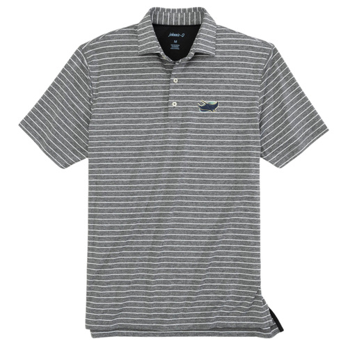 Rays Men's Johnnie-O Gray Striped Alt Polo Shirt
