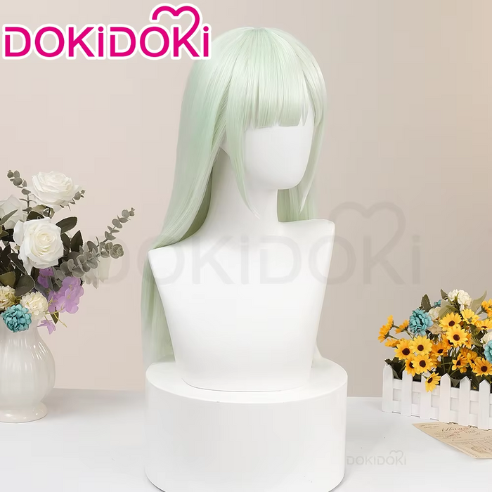 【Ready For Ship】DokiDoki Anime BanG Dream! Cosplay Wakaba Mutsumi Wig Long Straight Green Hair Ave Mujica