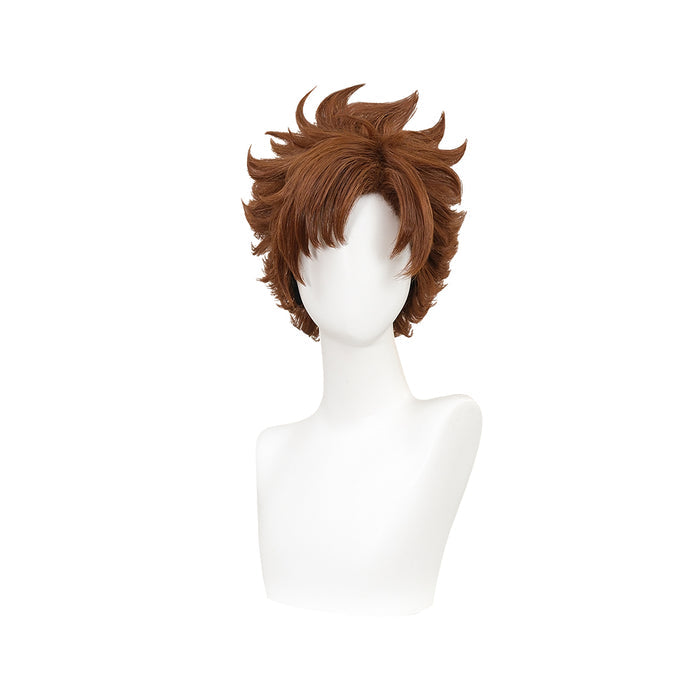 【Ready For Ship】DokiDoki Anime BUCCHIGIRI？！Cosplay Asamine Matakara Wig Short Straight Brown Hair