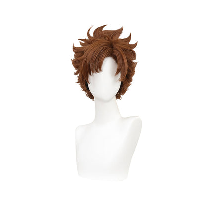 【Ready For Ship】DokiDoki Anime BUCCHIGIRI？！Cosplay Asamine Matakara Wig Short Straight Brown Hair